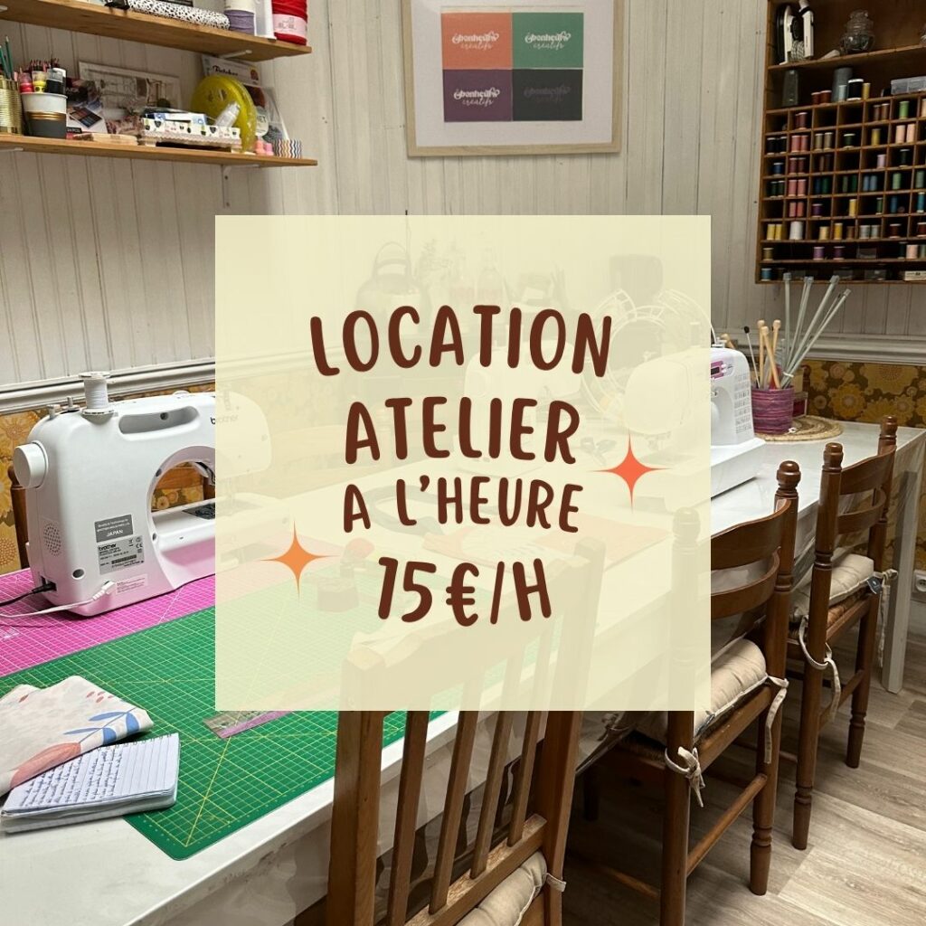 Location de l'atelier couture à l'heure dans la mercerie à Paris